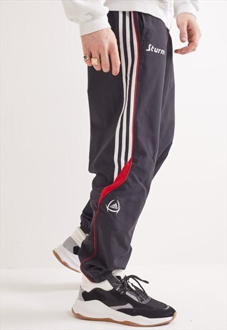VINTAGE ADIDAS SHELLSUIT BOTTOMS BLACK