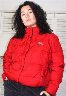 Vintage 90s Red Polo Sport Ralph Lauren Puffer Jacket