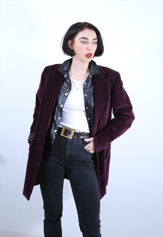 PURPLE VELVET BLAZER