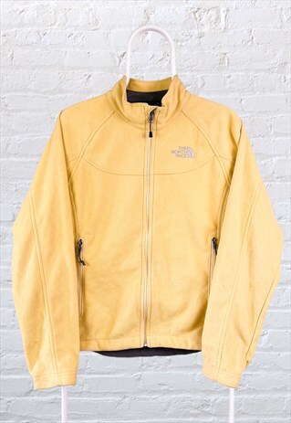 VINTAGE THE NORTH FACE FLEECE JACKET YELLOW WOMEN'S MEDIUM