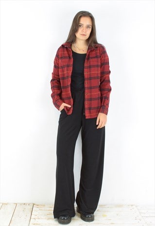 S WIP FLANNEL SHIRT LONG SLEEVED JACSHIRT TARTAN PLAID CHECK