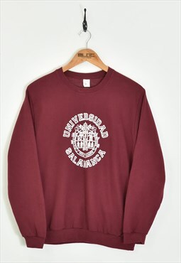 Vintage University Of Salamanca Sweatshirt Maroon XSmall