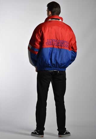 VINTAGE 1990S STARTER JAYHAWKS PADDED JACKET
