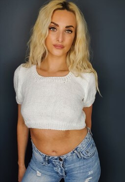Cropped Daisy Duke Knit Top - Handmade in Yorkshire