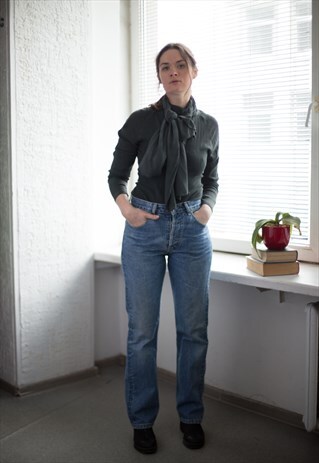 VINTAGE 90'S BLUE HIGH WAISTED STRAIGHT JEANS