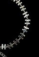 VINTAGE LADIES SILVER CHROME METAL CHAIN LINK BELT
