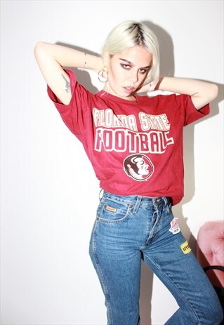 VINTAGE 90S RED FLORIDA STATE FOOTBALL T-SHIRT
