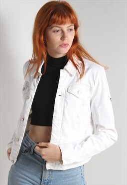 Vintage Tommy Hilfiger Y2K Denim Jacket White
