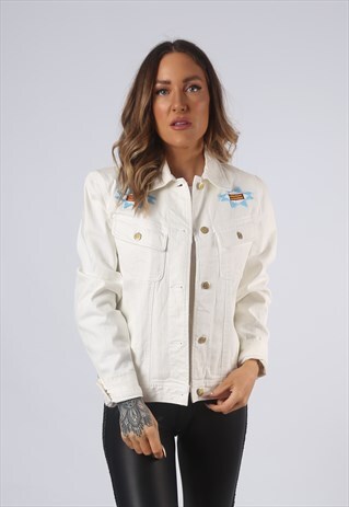 VINTAGE RALPH LAUREN DENIM JACKET UK 12 MEDIUM (OAC)
