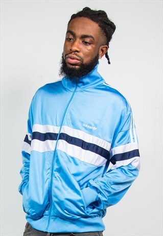 90'S ADIDAS BLUE TRACKSUIT JACKET