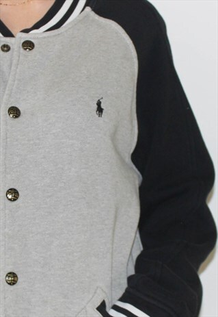 90'S RALPH LAUREN BASEBALL VARSITY BUTTON UP JACKET