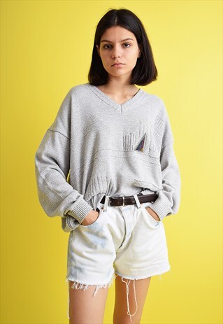 CUTE 90'S RETRO OVERSIZED SLOUCHY NORMCORE JUMPER TOP