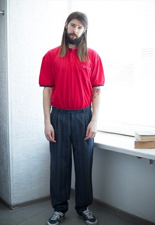 VINTAGE 80'S CHECKED TROUSERS IN GREY