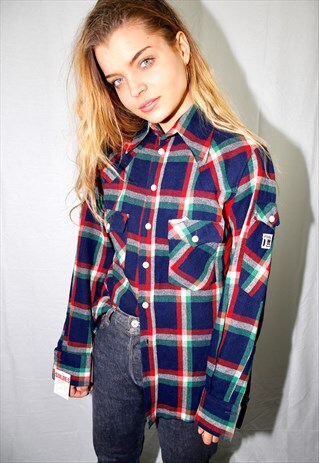 70'S VINTAGE PLAID WOOL SHIRT