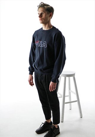 FILA COZY SWEATSHIRT / OVERSIZED NAVY SWEATSHIRT