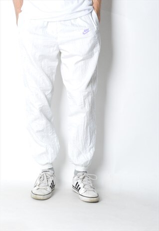 VINTAGE 90S WHITE NIKE SHELL PANTS