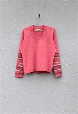 Vintage Woolrich Pink Pattern Knitted Jumper