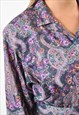 VINTAGE BLOUSE AND SKIRT CO-ORDINATES SET IN FLOWER PRINT