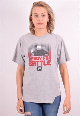 NIKE WOMENS VINTAGE T-SHIRT TOP XL GREY 90S