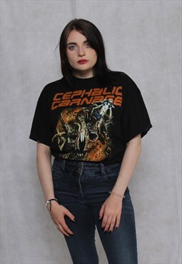 Cephalic Carnage 90's Vintage Band Black T-Shirt