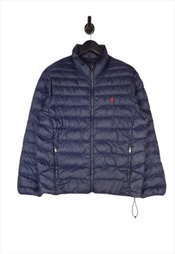 Men's Polo Ralph Lauren Puffer Jacket In Blue Size Large