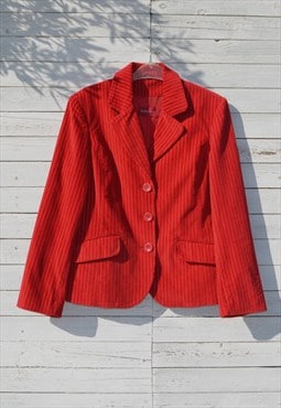 Vintage red velvet corduroy cotton jacket,blazer
