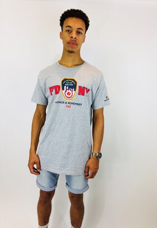 VINTAGE NEW YORK FIRE DEPARTMENT GRAPHIC TEE
