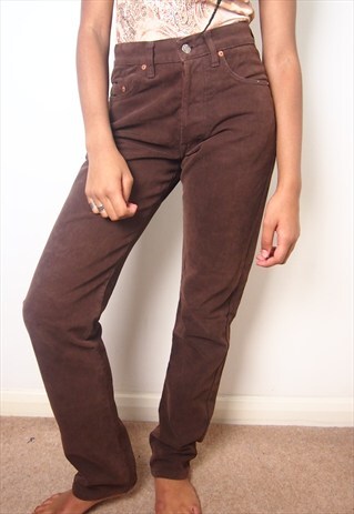 BROWN CHOCOLATE HIGH WAISTED DENIM
