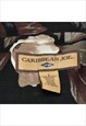 VINTAGE CARIBBEAN JOE BLACK & BROWN FLORAL HAWAIIAN SHIRT - 