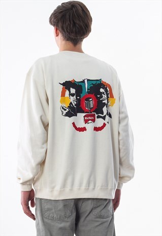 VINTAGE MARLBORO GRAPHIC CREW NECK 90S WHITE