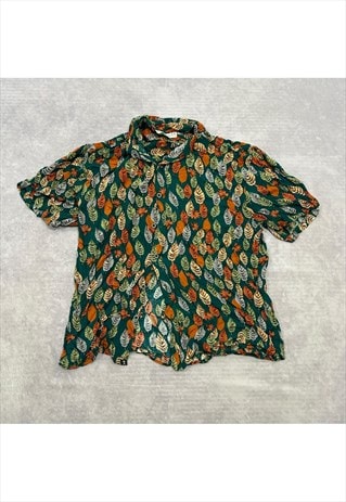 Vintage Patterned Shirt Women's XL