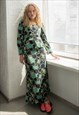 VINTAGE 60'S RARE FLORAL PRINT SKIRT AND JACKET CO-ORDINATE