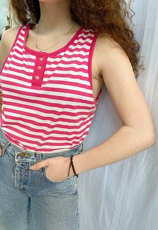 VINTAGE 80S NAUTICAL MARINE FESTIVAL TANK TOP T-SHIRT TEE