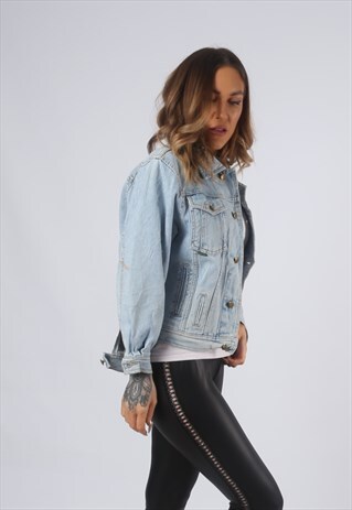 VINTAGE DENIM JACKET PAUSER UK 8 XS (OAM)