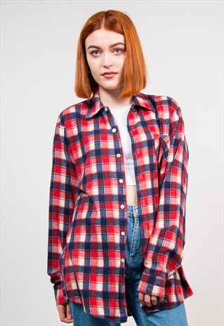 VINTAGE 90'S GRUNGE OVERSIZE FLANNEL SHIRT