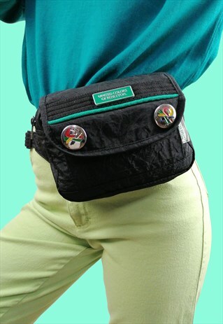 VINTAGE 90'S RARE UNITED COLORS OF BENETTON BUMBAG WAIST BAG