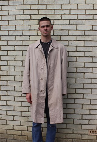 VINTAGE 1980S BEIGE BURBERRY CHECK NOVA MAC JACKET
