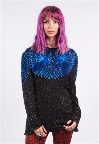 VINTAGE 90'S SEQUIN BEADED TOP