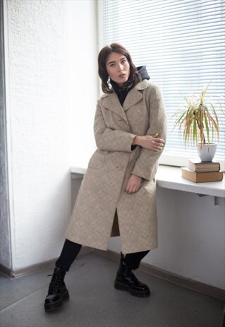 VINTAGE 60'S TEXTURED COAT IN BROWN
