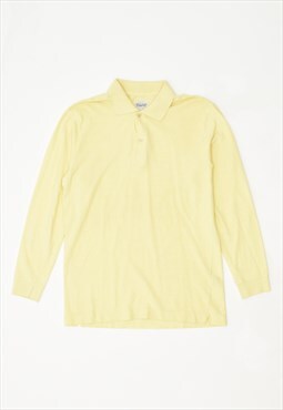 Vintage 00' Y2K Benetton Polo Shirt Long Sleeve Yellow