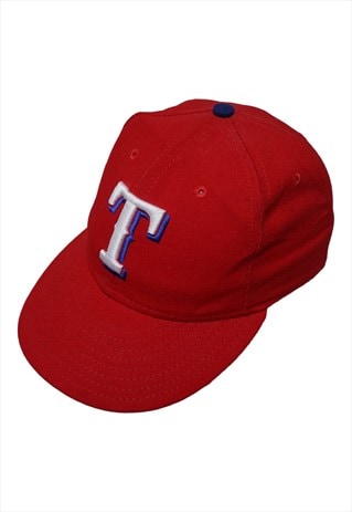 Vintage MLB New Era Texas Rangers Red Snapback Cap Womens
