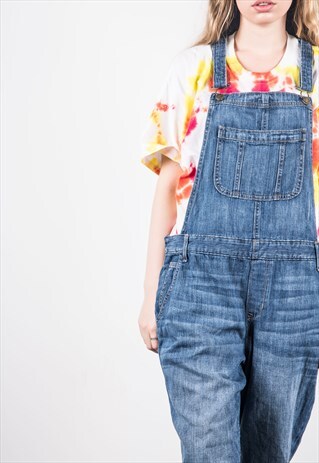 VINTAGE BLUE DENIM DUNGAREES