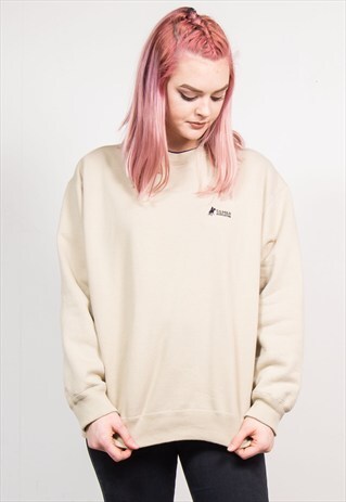 90'S VINTAGE BEIGE US POLO BEIGE SWEATSHIRT JUMPER