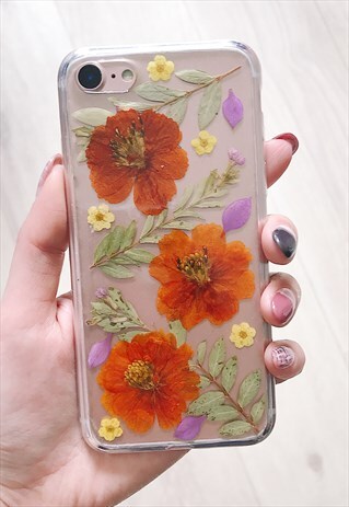 'BE ALWAYS BLOOMING' HANDMADE FLOWERS PHONE CASE