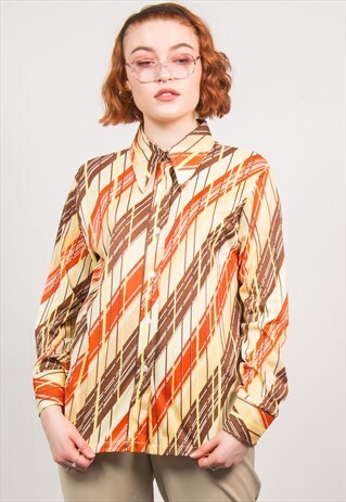 VINTAGE 70'S MULTICOLOUR STRIPED SHIRT