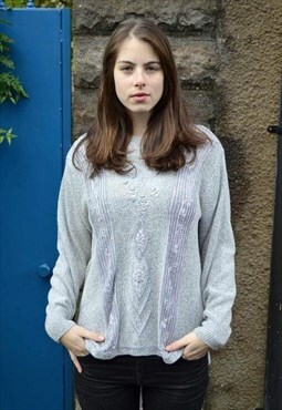 Vintage Embroidered Applique Sweater