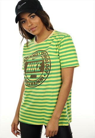 VINTAGE NIKE TEAM GRAPHIC STRIPED T SHIRT TEE