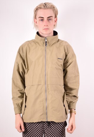 DIADORA MENS VINTAGE JACKET LARGE BEIGE 90S