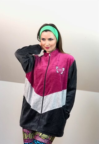 BUTTERFLY GERMANY WOMEN TENNIS PINK NEON JACKET VINTAGE