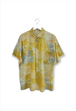 Vintage Summer Hawaiian Shirt in Yellow 